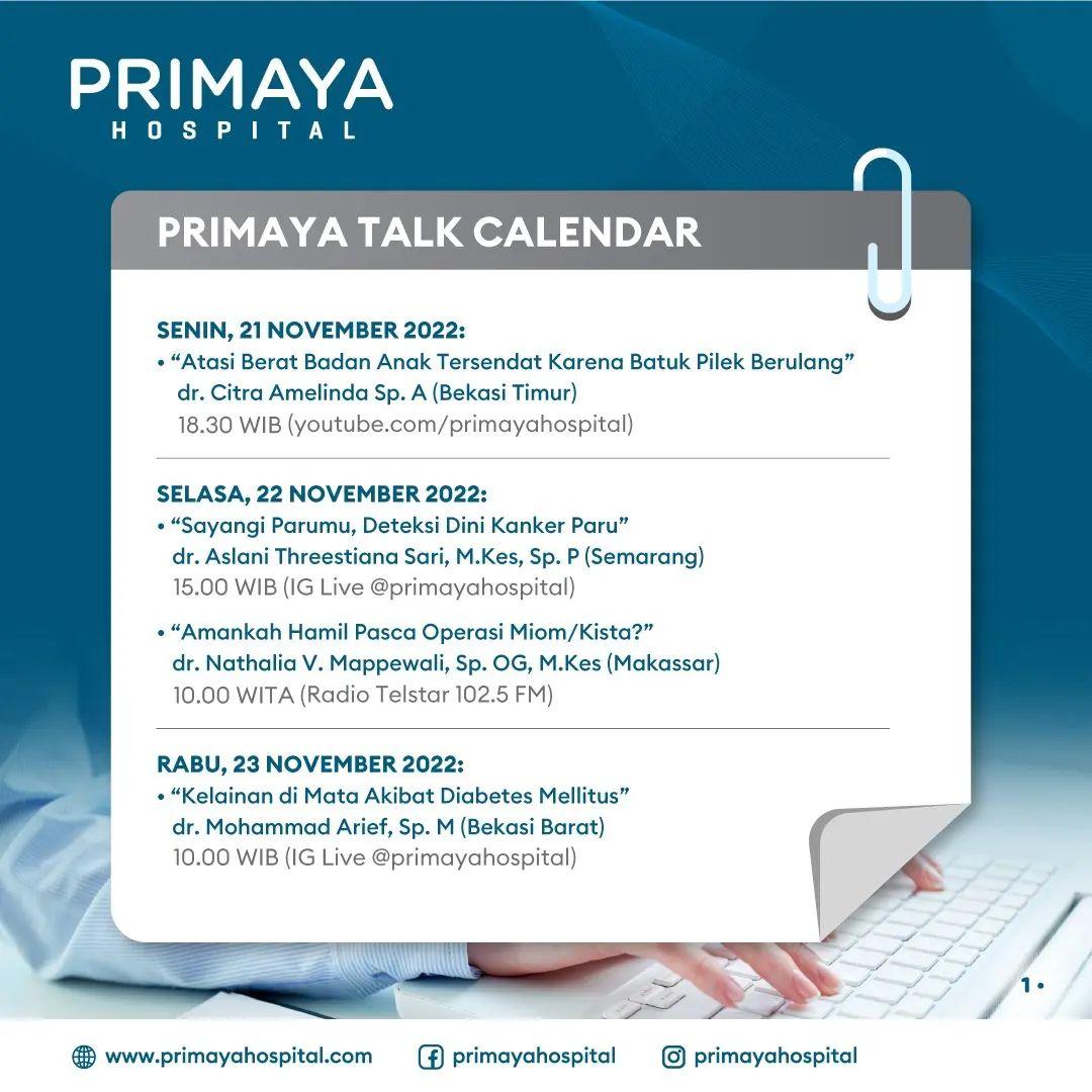 Primaya Calendar Week 4 November -1